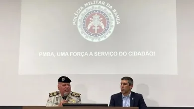 Comandante e secretário participaram de coletiva. Foto: Reprodução/Internet