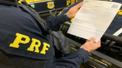 Acusado foi abordado por agentes da PRF durante fiscalização de rotina na BR-101. Foto: Divulgação.
