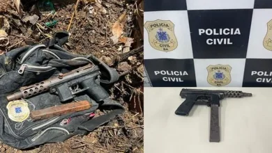 Polícia Civil apreende submetralhadora americana em Feira de Santana- Foto: Divulgação/ PC