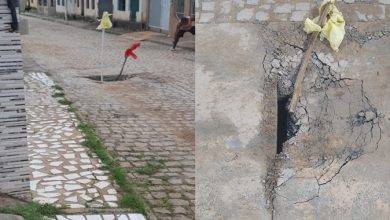 Descaso da gestão municipal em Teodoro Sampaio: população denuncia obra mal feita em Buracica- Foto: Reprodução/ Leitor Fala Genefax