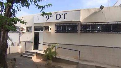 9ª Delegacia de Salvador, no bairro da Boca do Rio — Foto: Reprodução/TV Bahia