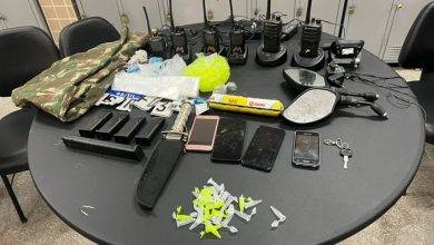 Materiais apreendidos pela equipe da DRFRV durante a ação - Foto: Divulgação | Ascom PC