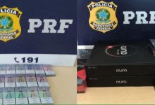 PRF apreende 117 itens contrabandeados na BR-116- Foto: Reprodução/Nucom PRF