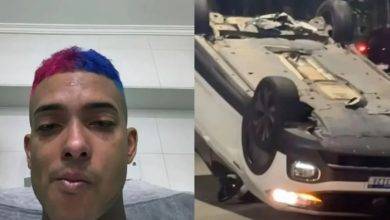 MC Brinquedo sofre grave acidente de carro após dormir no volante - Foto: Reprodução/Redes Sociais