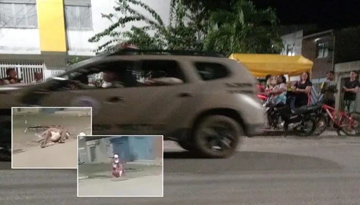 Mulher é flagrada agredindo homem após suposto assédio em Santo Amaro- Foto: Reprodução/ Vídeo