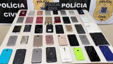 Polícia Civil apreende cerca de quarenta aparelhos eletrônicos em Feira de Santana- Foto: Reprodução/Ascom PC