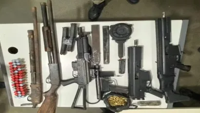 Armas foram apreendidas pelos policiais — Foto: Divulgação/PM-BA