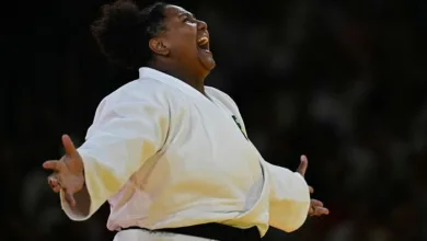 Beatriz Souza vence israelense no judô e leva primeiro ouro do Brasil em Paris - Foto: Luis Robayo/AFP