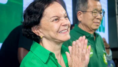 Prefeita Tânia Yoshida (PSD) durante convenção que reuniu grande público em Conceição do Jacuípe - Foto: Fala Genefax