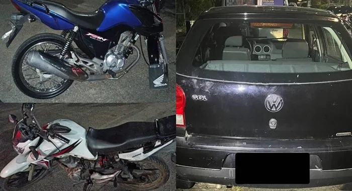Polícia Militar prende dois homens e recupera cinco veículos roubados- Foto: Reprodução/ PM-BA