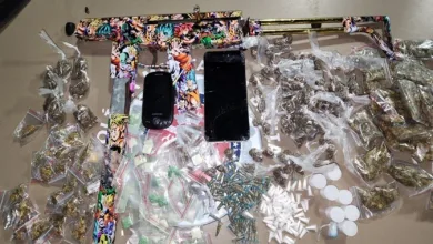 Após confronto, Polícia Militar apreende grande quantidade de drogas e submetralhadora- Foto: Divulgação/Ascom PM-BA