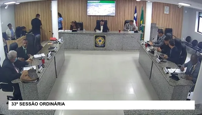 Sessão Ordinária da Câmara Municipal de Amélia Rodrigues - Foto: Reprodução/ Vídeo