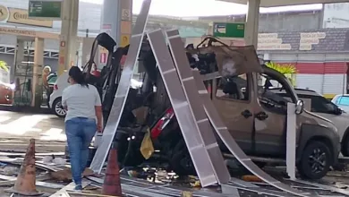 Cilindro de carro explode em posto de combustível - Foto: Reprodução/Redes Sociais