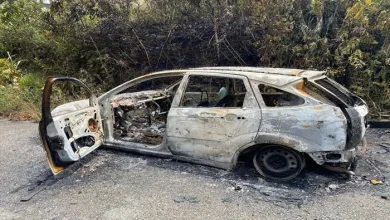 Ossada é encontrada dentro de carro carbonizado- Foto: Reprodução/ Lara Linhares