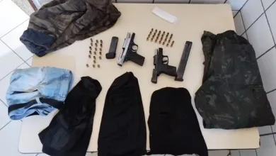 Armas e munições apreendidas durante a ação- Foto: Reprodução/Polícia Militar